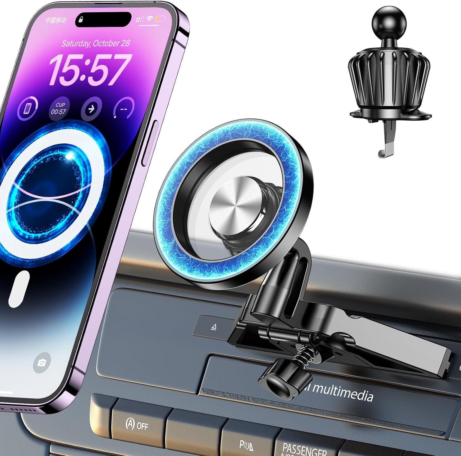 Magnetic Car Phone Mount CD Slot