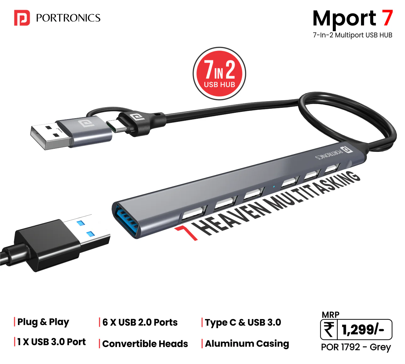 Portronics Mport 7C USB-C Hub